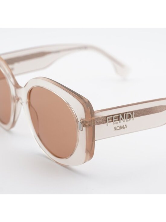 Fendi FE40137I 72Y Sunglasses Transparent Light Pink Butterfly Frame
